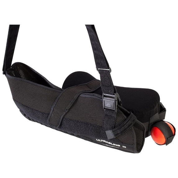DonJoy UltraSling III Universal Fit Shoulder Support Sling with Soft Padded Adjustable Straps and Quick Release Buckles (Extra Large, Black)