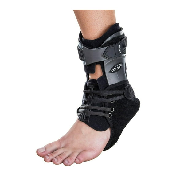 DonJoy Velocity Ankle Brace for Standard Size Left Calf with Low Profile Comfortable Design, Lightweight Construction, and Anatomically-Designed Bilateral Hinges (Large, Extra Support)