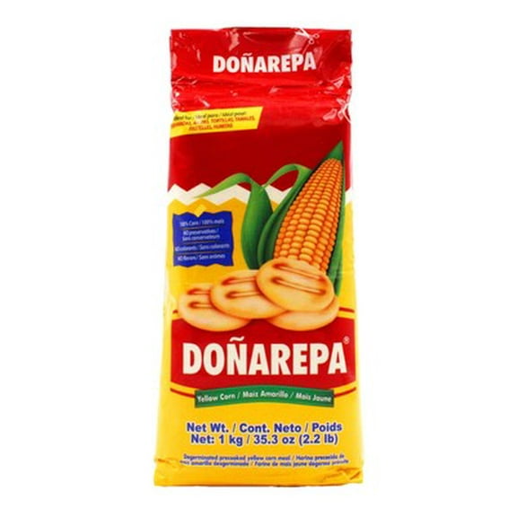 Dona Arepa Yellow Corn Flour Precooked 35.2 oz (Pack of 20)