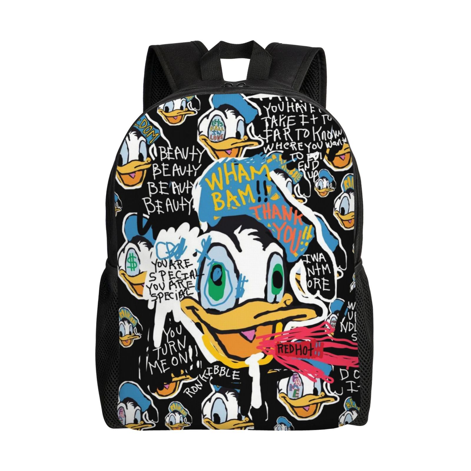 Donald Duck Anime Backpack Cartoon Travel Bags 3D Printed Casual