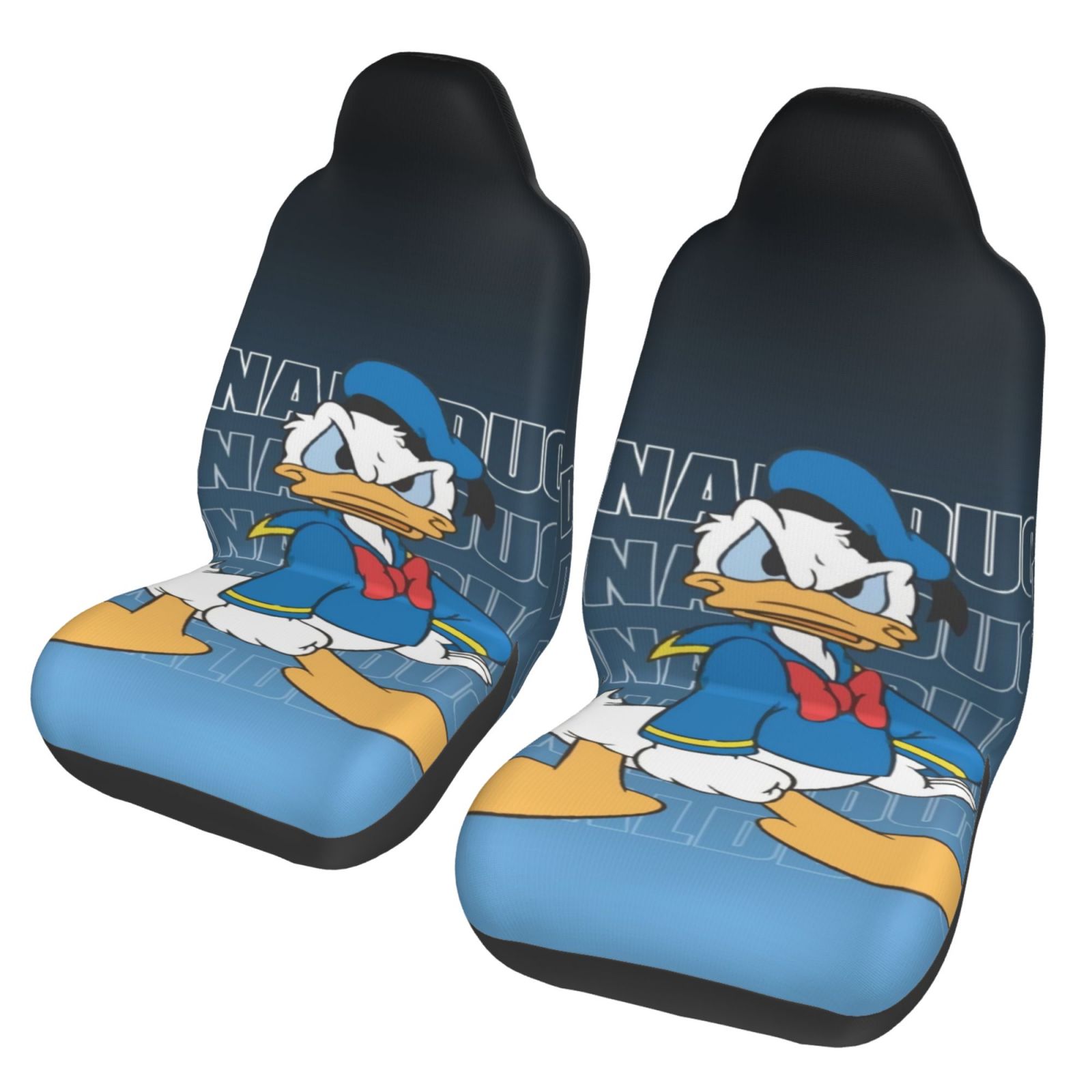 White Mallard Duck Pattern Print Universal Fit Car Seat Cover main image 0