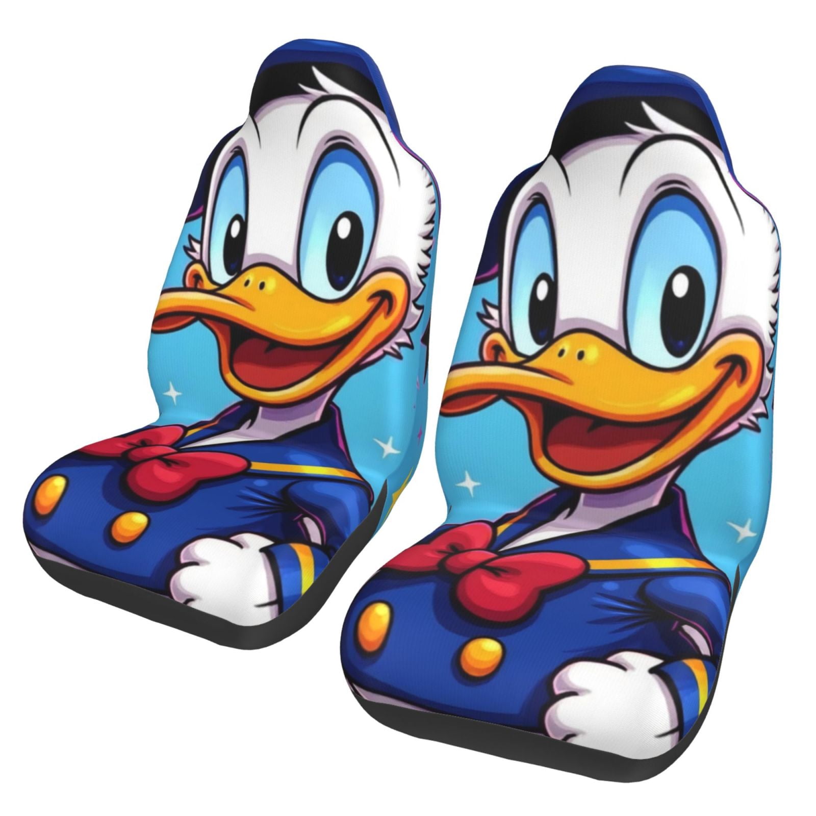 White Mallard Duck Pattern Print Universal Fit Car Seat Cover main image 1