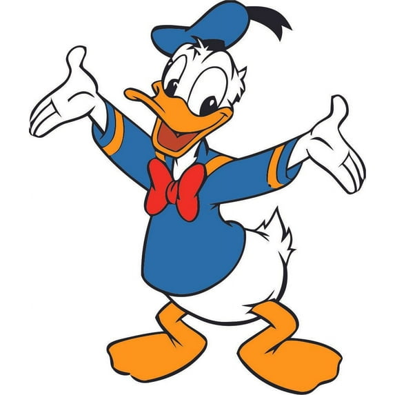 Donald Duck Cartoon Characters TV Show Baby Babies Boy Boys Girl Nursery Design Wall Decals for Bedroom Bathroom Animal Animals Children's Vinyls Kids Vinyl Art Decal Wall Rooms Size (20x12 inch)