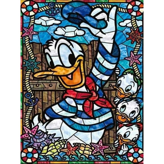 Donald Duck Diamond Painting ,5D Diamond Painting Kits for Adults,Diamond Art Diamond Dots Round Full Drill Diamonds Diamond Art Kits Crafts for Wall Decor&Gift-12x16in