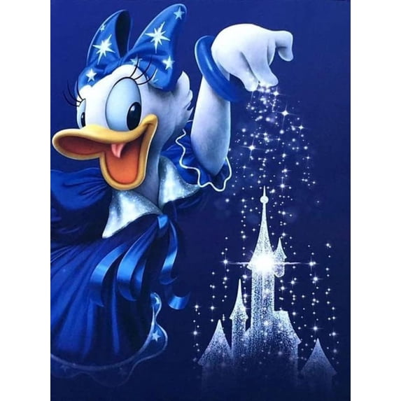 Donald Duck Diamond Painting Kits for Adults,Farmhouse 5D Diamond Art Kits for Beginner, DIY Full Drill Diamond Dots Gem Art and Crafts Home Wall Decor 12"x16"