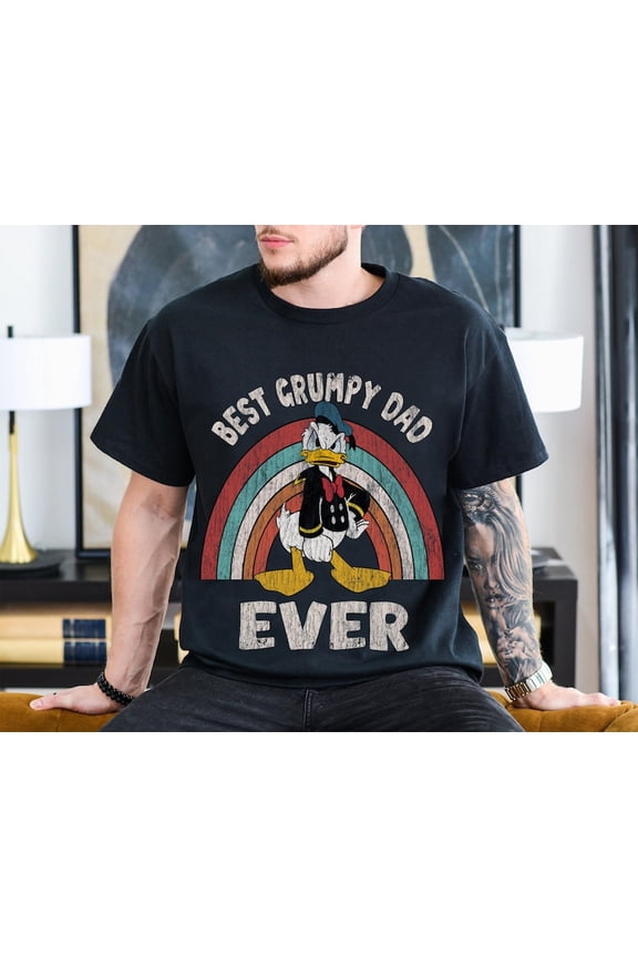 Donald Duck Grumpy Dad Shirt, Angry Donald Duck Graphic T-Shirt, Funny Best Grumpy Dad Ever Tee, Father’s Day Disney Family Trip Magic Kingdom Shirt