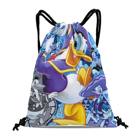 Donald Duck Presents-theme Drawstring Backpack Sports Gym Bag Water Resistant String Bag Cinch Bag12X1630X40cm