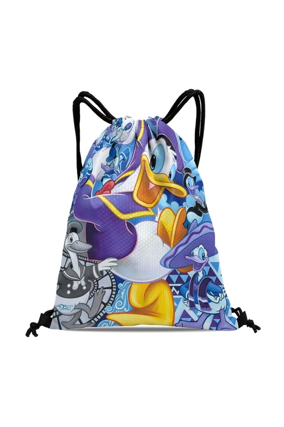 Donald Duck Presents-theme Drawstring Backpack Sports Gym Bag Water Resistant String Bag Cinch Bag12X1630X40cm