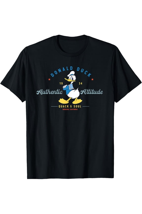 Donald Duck Retro Vintage DTG Print Unisex T-Shirt,Black Color,Size 3XL