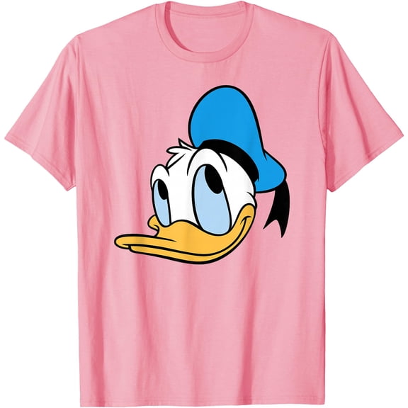 Donald Duck Single DTG Print Unisex T-Shirt,Light Pink Color,Size M
