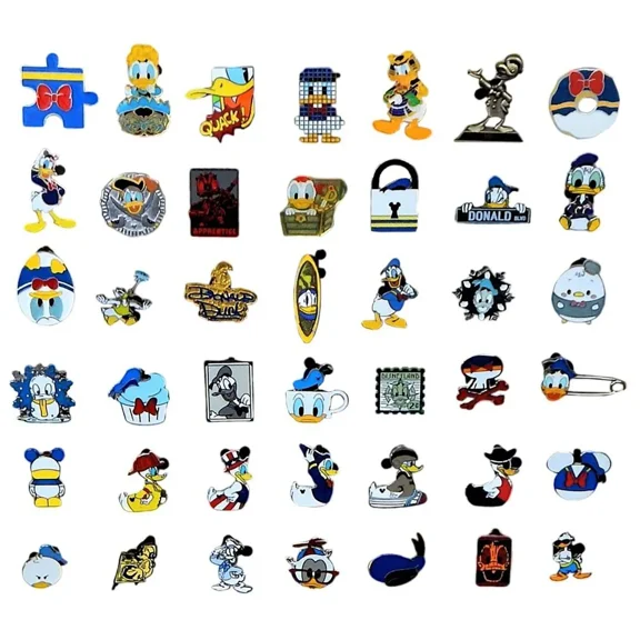 Donald Duck Themed 5 Pin Set ~ Disney Park Trading Pins