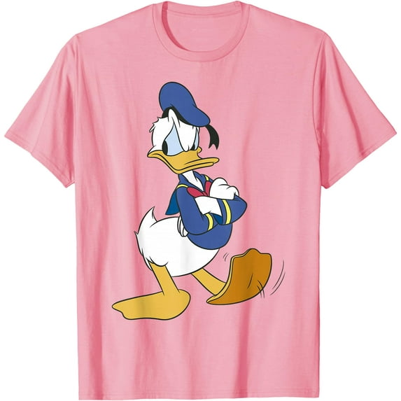 Donald Duck Traditional Portrait DTG Print Unisex T-Shirt,Light Pink Color,Size YXS