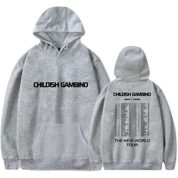 Donald Glover Childish Gambino The New World Tour Merch Hoodie Pockets Drawstring Unisex Hooded Sweatshirt Fashion Clothing