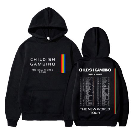 Donald Glover The New World Tour 2024 Hoodie Long Sleeve Streetwear Women Men Hooded Sweatshirt