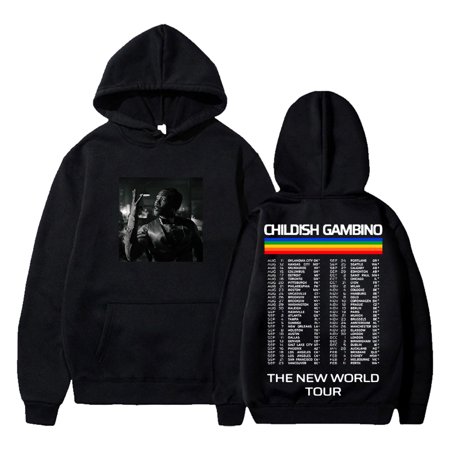 Donald Glover The New World Tour Hoodie Long Sleeve Streetwear Women Men Hooded Sweatshirt