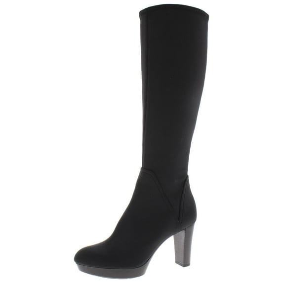Donald J. Pliner Women's Echoe 2 Pull On Stacked Heel Knee High Boots Black Size 9.5M