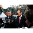 thumbnail image 1 of Donald Rumsfeld Left And New York Mayor Rudy Giuliani At The Ruins Of The World Trade Center In Lower Manhattan On Nov., 1 of 1
