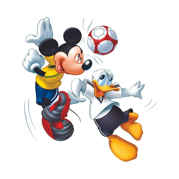 Donald Soccer Cartoon Characters Decors Wall Sticker Art Design Decal for Girls Boys Kid Room Bedroom Nursery Kindergarten House Home Decor Stickers Wall Art Vinyl Decoration (40x40 inch)