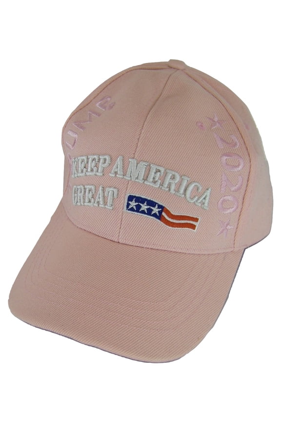 Donald Trump 2020 Keep America Great Patriotic Adjustable Baseball Cap (Pink)