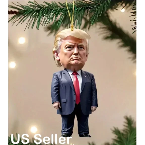 Donald Trump 2024 Christmas Ornament - Free Shipping - Patriotic Holiday Xmas