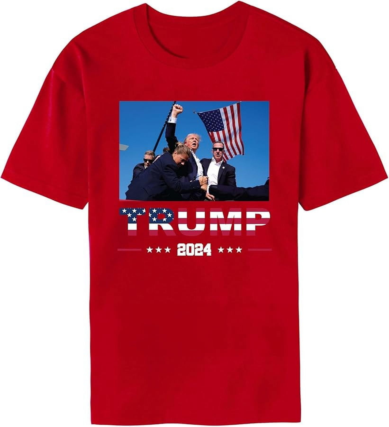 Donald Trump 2024 Election Rally Iconic Amercian Flag TShirt Make