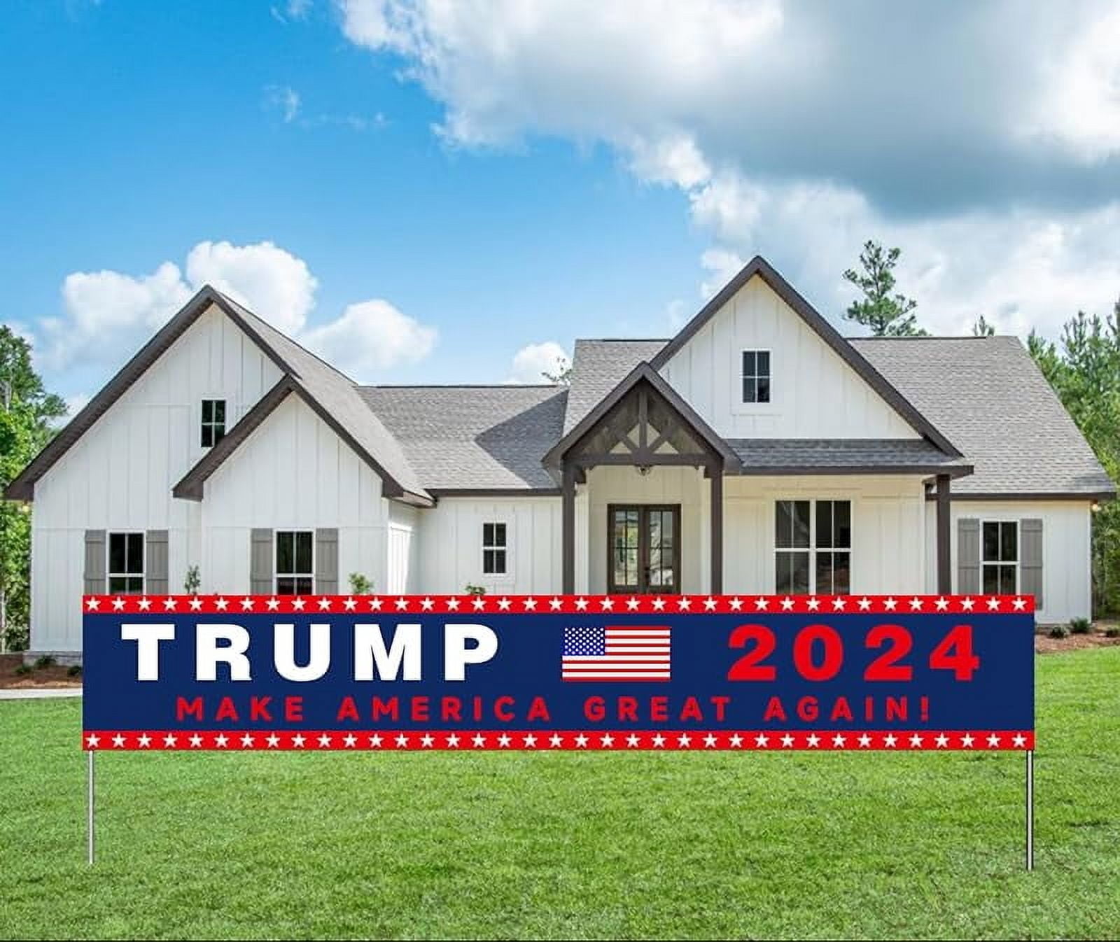 Donald Trump 2024 For President Campaign Large Banner Sign Flag with ...