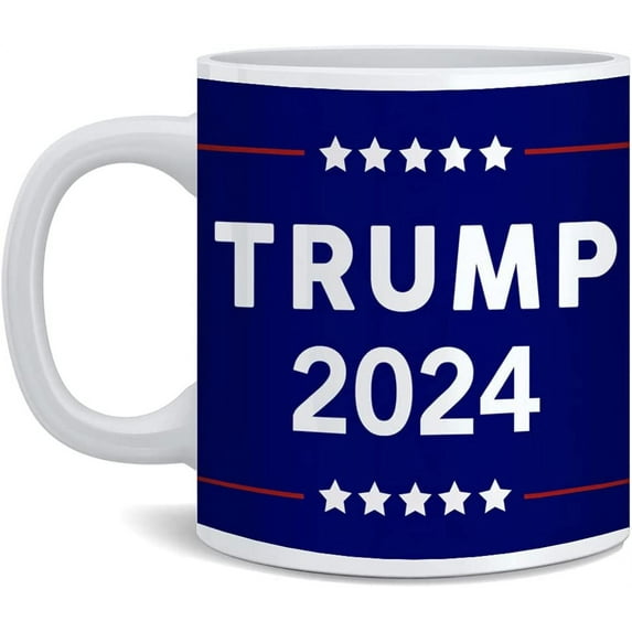 Donald Trump 2024 President Reeclect Re Election Campaign Make America Great Again Keep America Great Trump Flag American Sign Trump Merchandise MAGA Ceramic Coffee Mug Tea Cup Fun Novelty Gift 12 oz