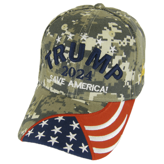 Donald Trump 2024 Save America Adjustable Baseball Cap (Digital Camo)