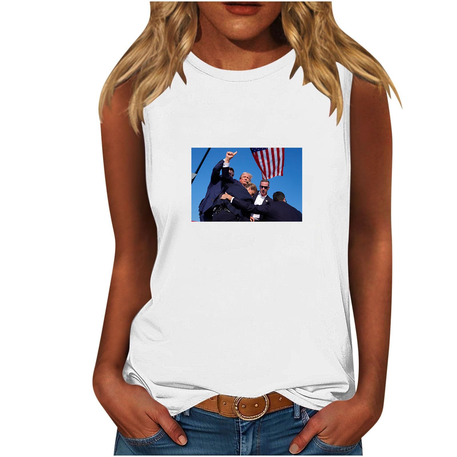 Trump Shirt 2024 Pinrted Crew Neck Unisex Classic TShirt Hot Pink M