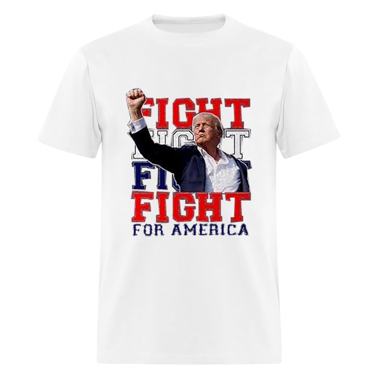 Trump Shirt 2024 Pinrted Crew Neck Unisex Classic TShirt White S