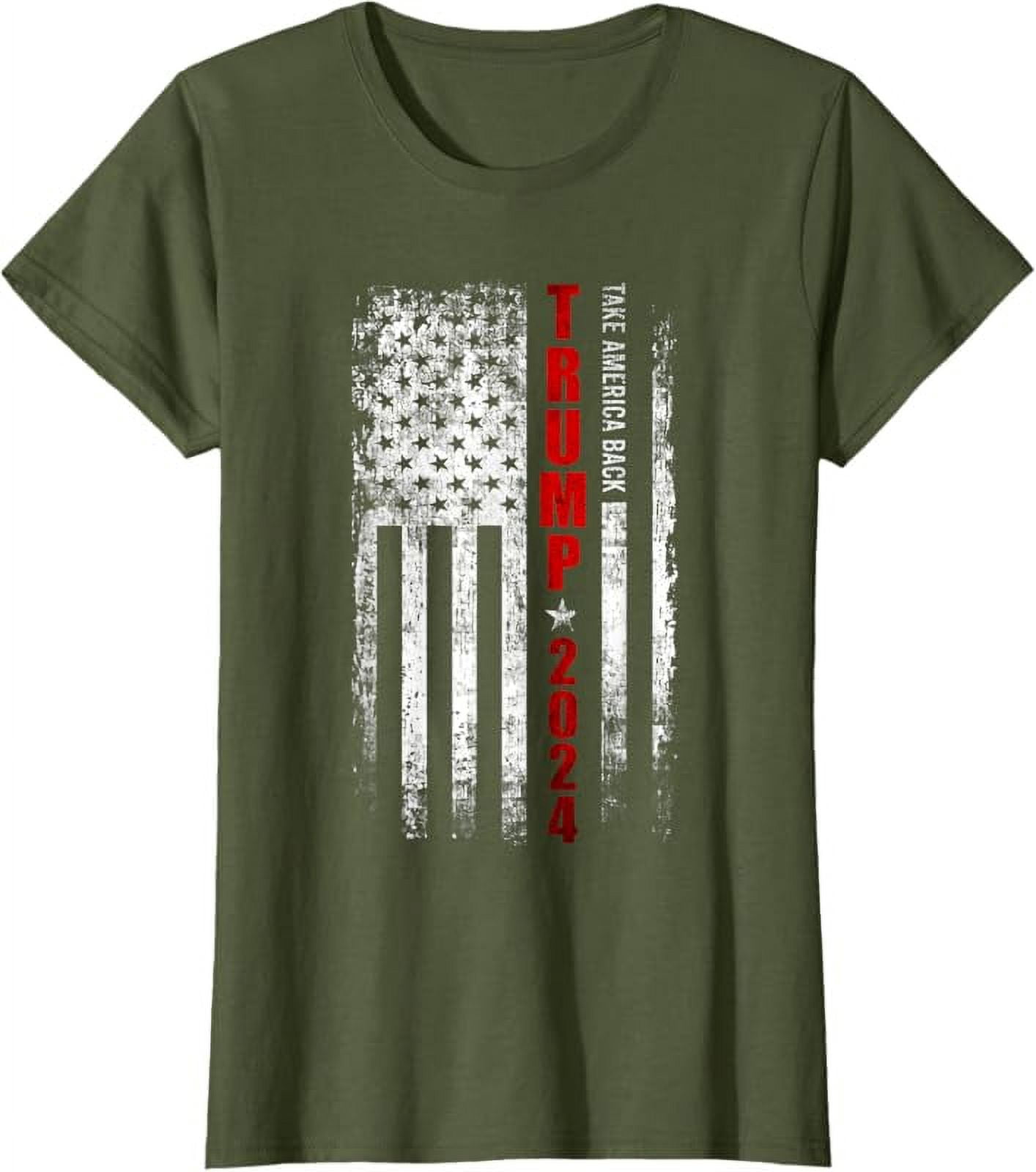 Donald Trump 2024 Take America Back American Flag Patriotic 战斗 TShirt