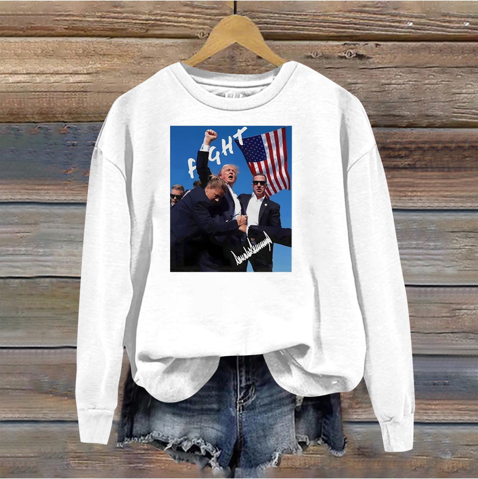 Donald Trump 2024 Trump Sweatshirt for Women Men Unisex Trump Merchandise Pullover Trump Crewneck Sweatshirts Walmart