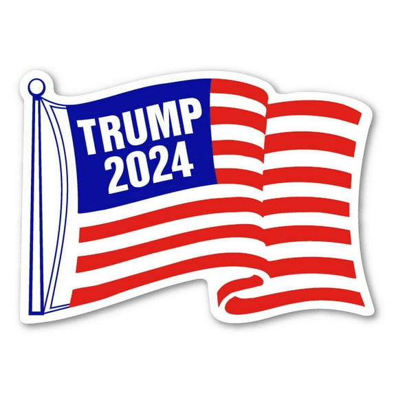 Donald Trump 2024 United States Flag Magnet, Trump 2024 United States President, 8" x 5.5" Magnet