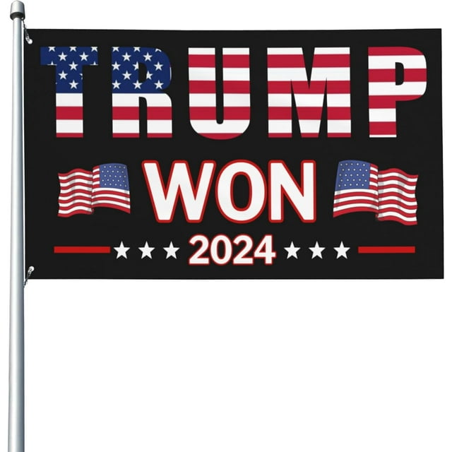 Donald Trump 2024 Won 47th Trump Won Banner Yard Outdoor Flag Lawn