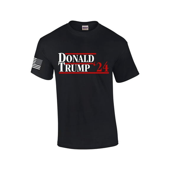 Donald Trump '24 Poltitical Campaign 2024 Men's Short Sleeve T-shirt Graphic Tee-Black-small