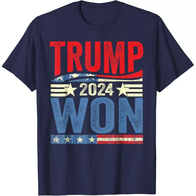 Donald Trump 47 JD Vance Won 2024 Trump Vance 2025 US Flag Unisex T