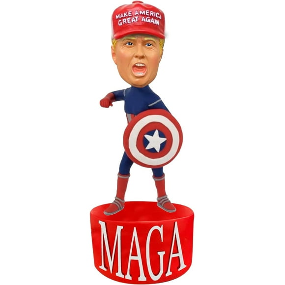Donald Trump Captain America Shield Bobblehead