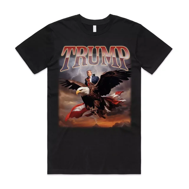 Donald Trump Eagle Tshirt Top Funny Election Campaign 2024 Gift