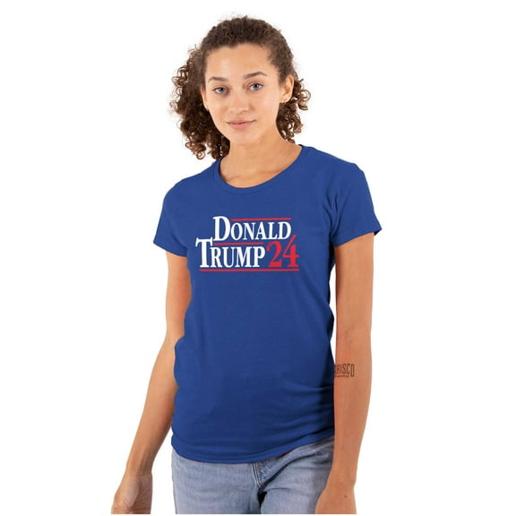 Donald Trump Election Campaign 2024 Womens Slim Fit Graphic Tee Brisco Brands L