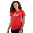 thumbnail image 1 of Donald Trump Election Campaign 2024 Womens Slim Fit Graphic Tee Brisco Brands S, 1 of 5