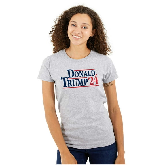 Donald Trump Election Campaign 2024 Womens Slim Fit Graphic Tee Brisco Brands L