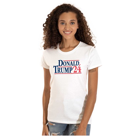 Donald Trump Election Campaign 2024 Womens Slim Fit Graphic Tee Brisco Brands L