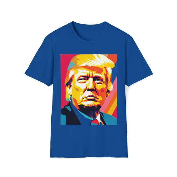 Donald Trump For President Unisex Softstyle T-Shirt 2024 Abstract Graphic