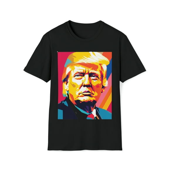 Donald Trump For President Unisex Softstyle T-Shirt 2024 Abstract Graphic