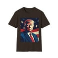 thumbnail image 1 of Donald Trump For President Unisex Softstyle T-Shirt 2024 American Flag, 1 of 3