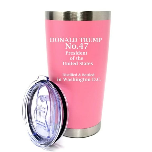 Donald Trump Gifts Mug Trump 2024 Take America Back - Funny Patriotic Insulated Tumblers with Lid & Straw 20 oz | Stainless Steel Cups Travel Coffee Mug - Pink