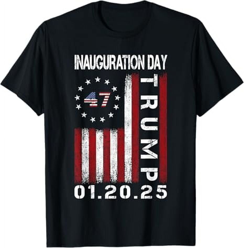 Donald Trump Inauguration Day 2025 47th President USA Flag TShirt