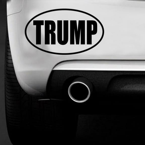 Donald Trump MAGA Bumper Sticker - Wall Art Decal 3.5" x 6" Window Decoration Vinyl Sticker Lettering / USA President Political Decal