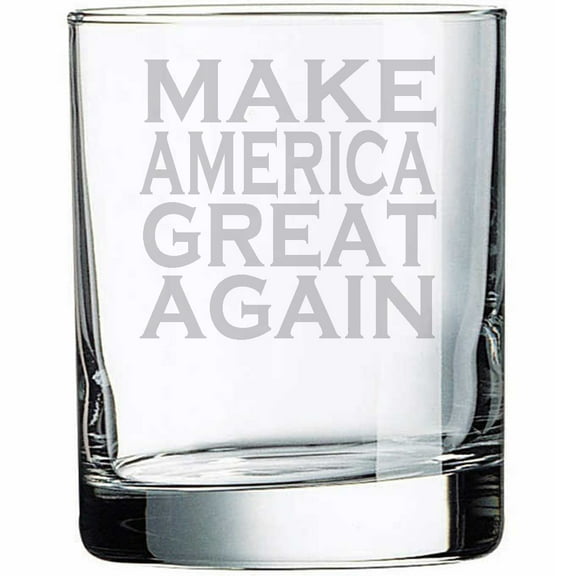 Donald Trump Make America Great Again MAGA President United States 10 oz Rock Whiskey Glass