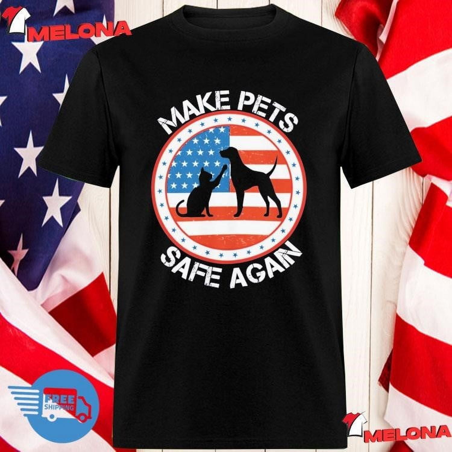 Donald Trump Make Pets Safe Again 2024 Debate Maga Usa Cotton Tshirt